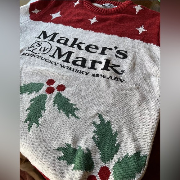 Makers Mark Ugly Christmas Sweater / Men’s / Medium - Picture 1 of 7